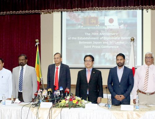 JOINT PRESS CONFERENCE TO LAUNCH THE CELEBRATION OF THE 70TH ANNIVERSARY OF THE ESTABLISHMENT OF DIPLOMATIC RELATIONS BETWEEN SRI LANKA AND JAPAN
