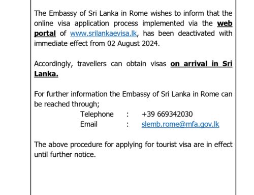 PUBLIC NOTICE-  Deactivation of the Web Portal for Visas